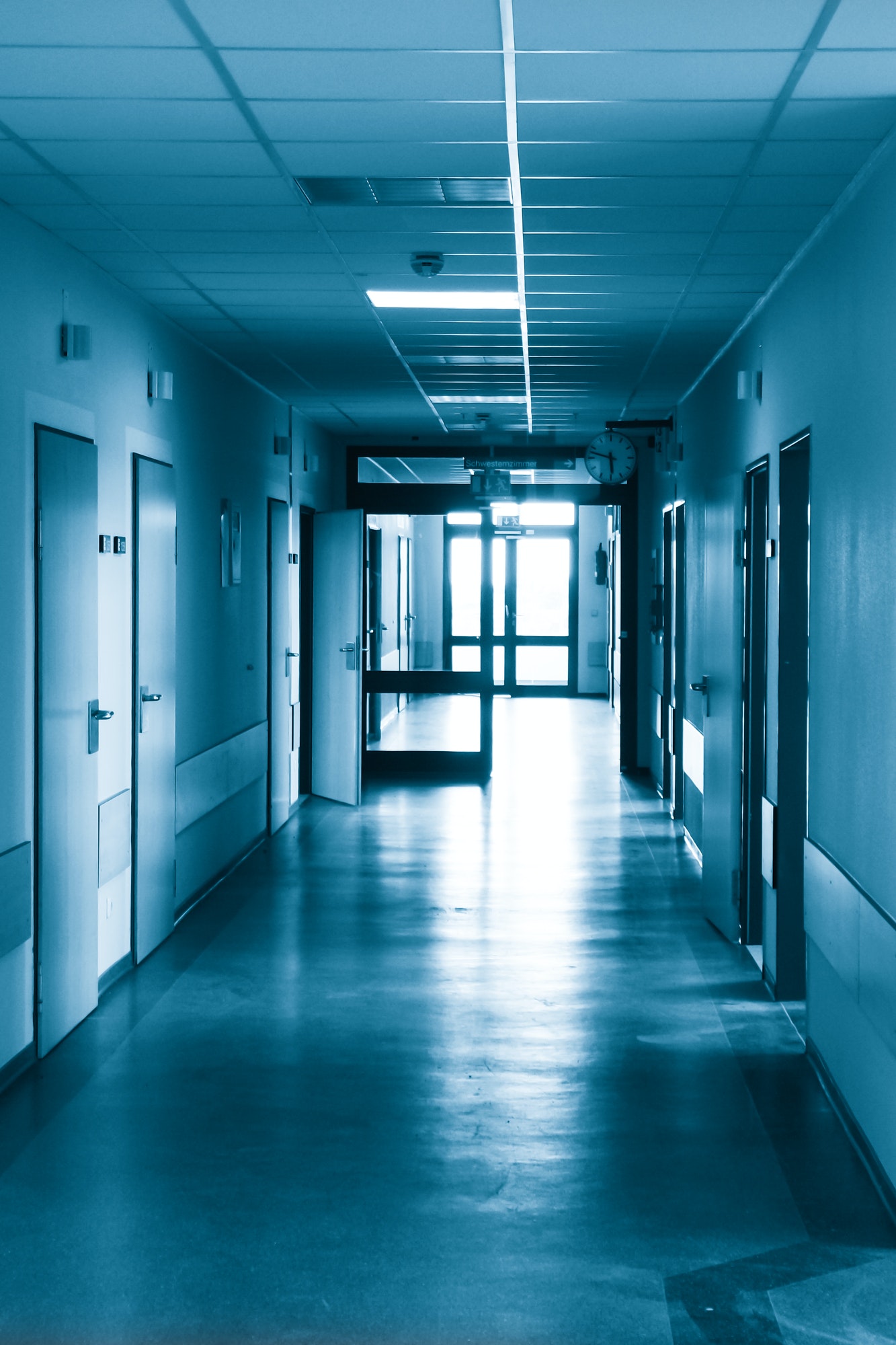 corridor in the hospital. hospital interior architecture